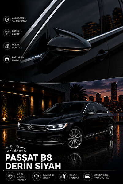 GR-Dizayn VOLKSWAGEN PASSAT B8 2015+ ARACA ÖZEL BOYALI YARASA AYNA KAPAĞI (DE...