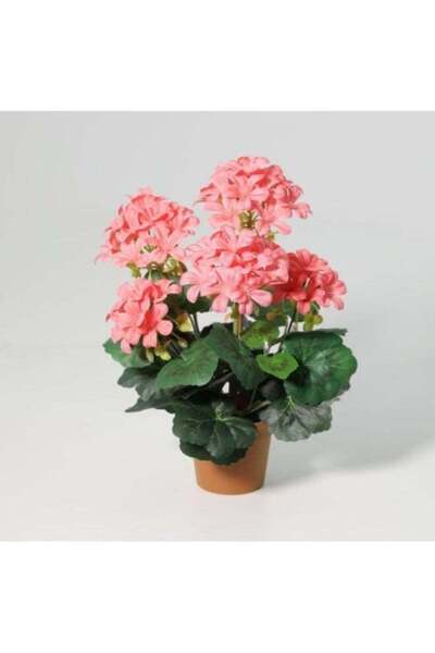 Danube Home Fernza Artificial Crabapple Plant 33cm Red Pink Potted Indoor Décor