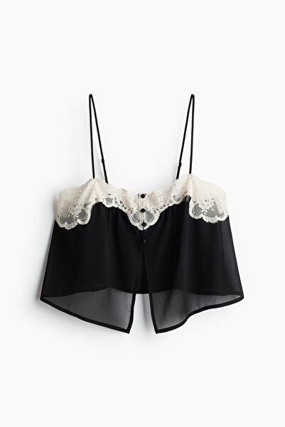 H&M Askılı ve Dantel Şeritli Üst