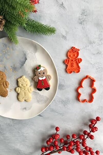 Yıldızan Adn Shop Orange Cookie Girl Dough Sculpting/Frame and Pattern Mold S...
