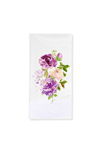 Story 33X33 cm Flowers Floral Patterned 2 Ply 16 Pieces 1/8 Fold White Color ...