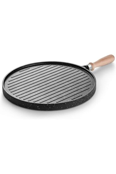 Yıldızan Nry Shop 34 cm Granite Cast Double-Sided Pancake and Grill Pan Basla...