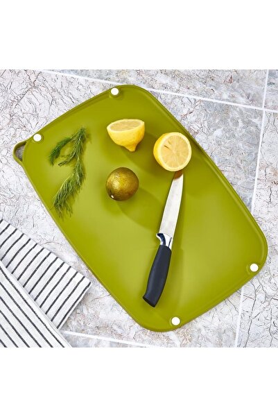 Yıldızan Msa Shop Double-Sided Non-Slip Serrated Cutting Board – with Garlic ...