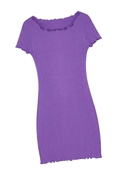 OEM Rochie dama, mov, lejera, din tricot subtire, M