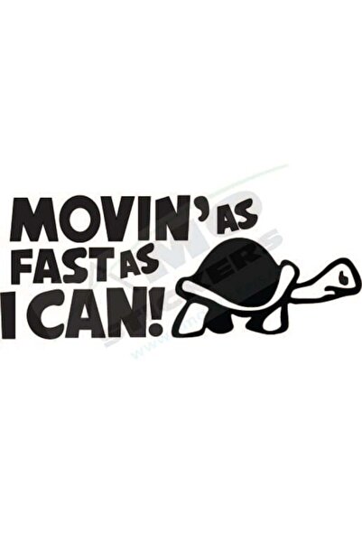 Amo-Stickers Sticker Auto Movin’As Fast I Can 25cm Alb