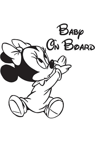 Amo-Stickers Baby On Board 40 25cm Alb