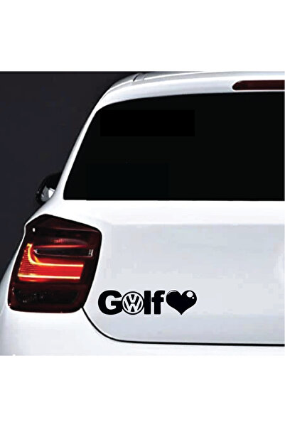 Amo-Stickers Sticker Volkswagen Golf love 30cm Verde