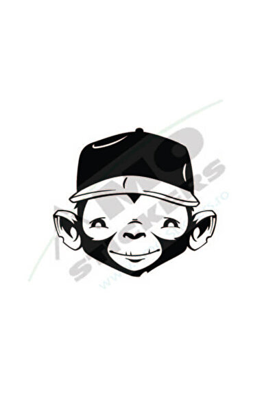 Amo-Stickers Sticker Maimuta 25cm Negru