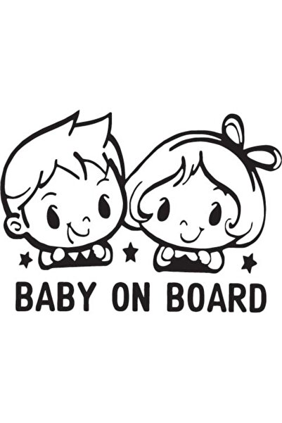 Amo-Stickers Baby On Board 26 25cm Rosu