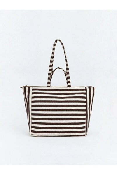 LC Waikiki Özmarka New Season Striped Women's Beach Bag Si