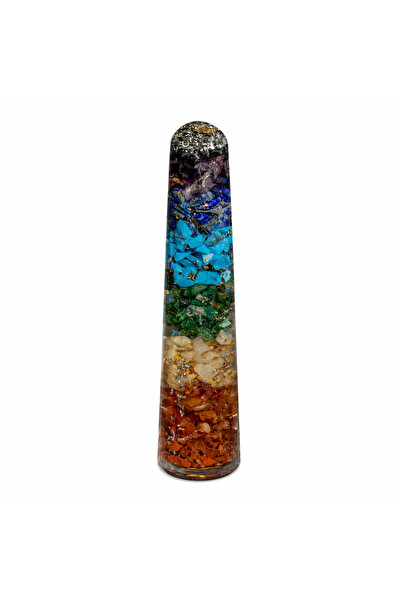 Serenity Orgone Baghetă Orgonică 7 Chakre SERENITY ORGONE, 11 cm, Spirală Rei...