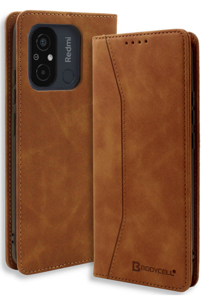 Bodycell Θήκη - Πορτοφόλι Xiaomi Redmi 12C - Brown