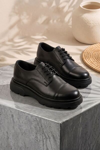 GT Ayakkabı 5-6 cm Height Increasing Hidden Heel Genuine Leather Black Men's ...