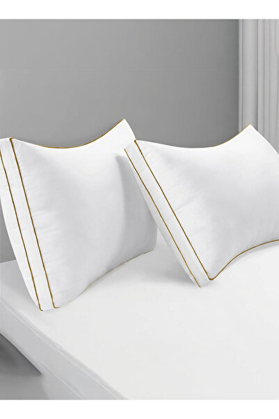 Medical Sleep 2 Pieces Bed Pillow with Double Golden Line 100% Cotton - 1500 ...