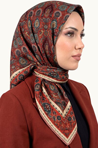 hadiora وشاح نسائي ناعم من القطن العضوي بتصميم زهور وشالات حمراء عرقية
