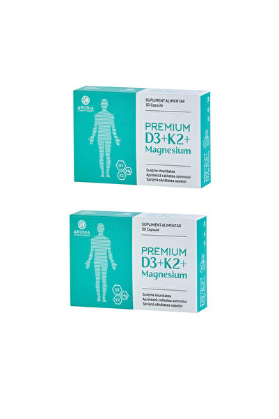 Aronia Charlottenburg Pachet D3+K2+Magnesium (Imunitate, Somn, Oase) 30cps + ...