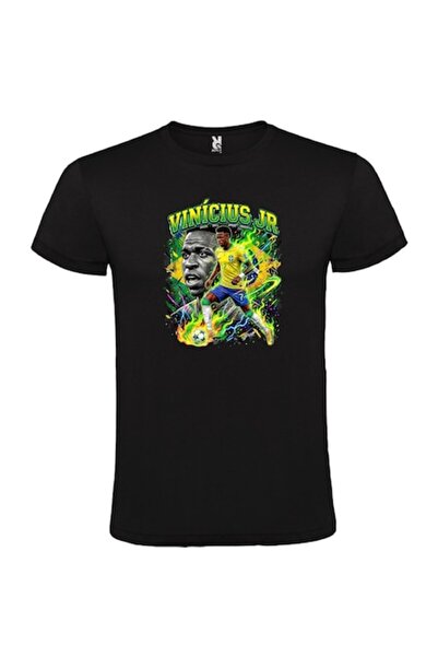CRD PRINT Tricou unisex personalizat "VINICIUS BRAZILIA", Negru