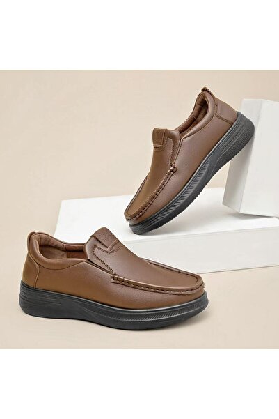 GlobalOne Mart Mens Non-Slip Soft Platform Formal Loafer Shoes Ergonomic Arch...