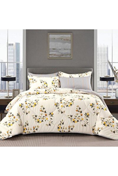Alhabib bedding Summerland Cream Floral 150X200Cm Queen Size 4Pcs Bedspread Set