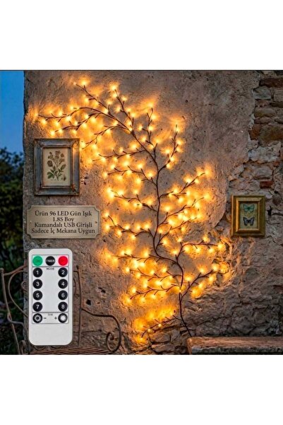 mr shopping MR 96 LED Ağaç Dalı Dekoratif LED Işık – 1.85 Metre USB Girişli K...