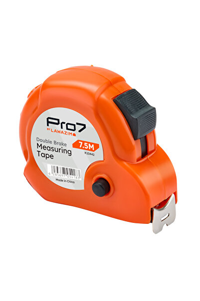 Lawazim Pro7 7.5m Double Brake Measuring Tape with Dual Scale, Belt Clip and ...
