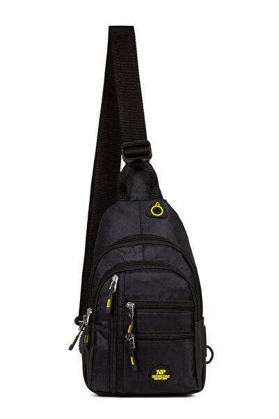 VIATOX Np 2333 Shoulder and Waist Bag with Headphones and USB Port Black Yellow