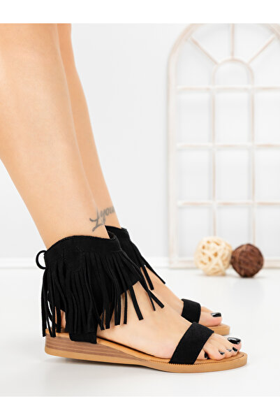Abloom Sandale dama cu talpa joasa negre din material textil Zolena