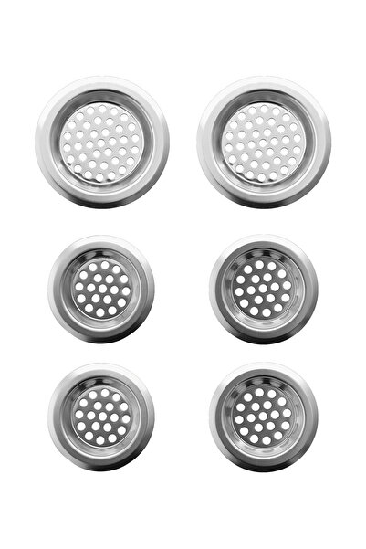 Lawazim 6-Piece Stainless Steel Sink Strainer with 4mm Holes for Kitchen and ...
