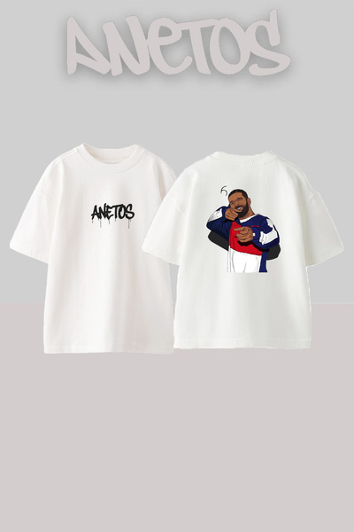 Anetos Drake_28 Design Printed Unisex Oversize White Tshirt