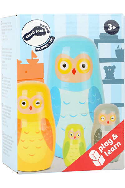 Small Foot Familie de bufnițe matrioșka din lemn 10620