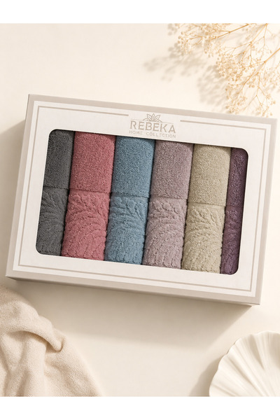 Rebeka Home Collection Set de prosoape din catifea parțială cu model de ieder...