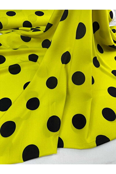 ipekkumaş Polka dot crepe fabric