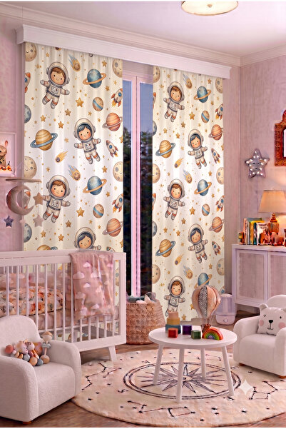 EFSANE PET Baby Kids Room Background Curtain 100 X 250 cm 1 Wing Cute Pattern...