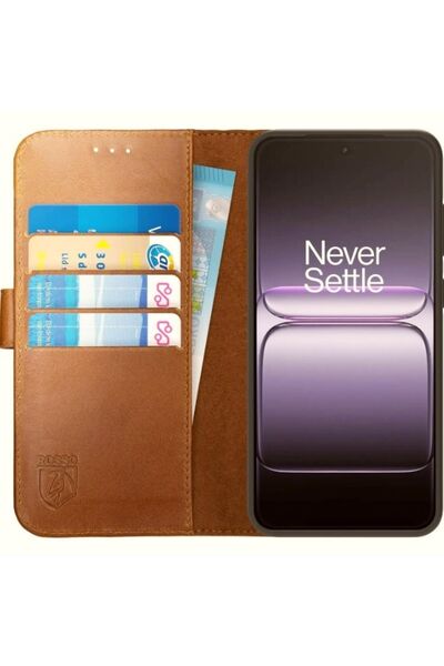 ROSSO Θήκη OnePlus Nord 6 Deluxe Δερμάτινο Πορτοφόλι - Brown