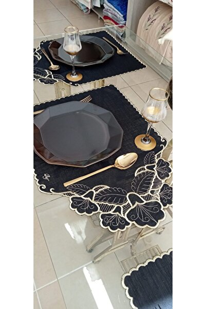 BAŞ TASARIM Sim Embroidered Black Supla