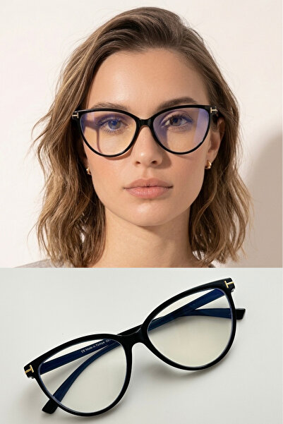 LUNE EYEWEAR VİOLET CAT EYE MAVİ IŞIK KORUMALI ŞEFFAF GÖZLÜK