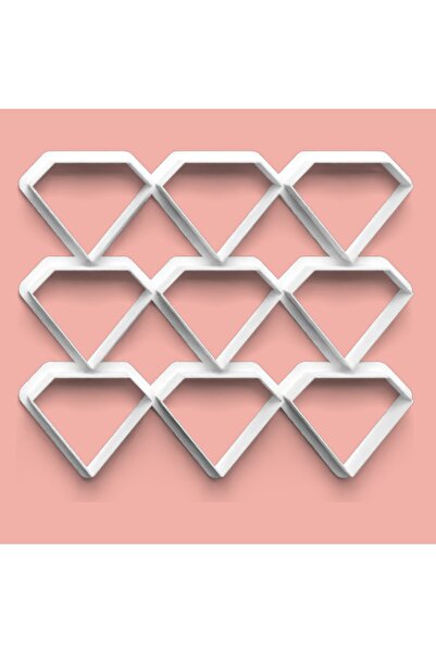 AKTASTORE Multi Dough Cutter Diamond Model Cookie and Sugar Dough Multi Cutte...