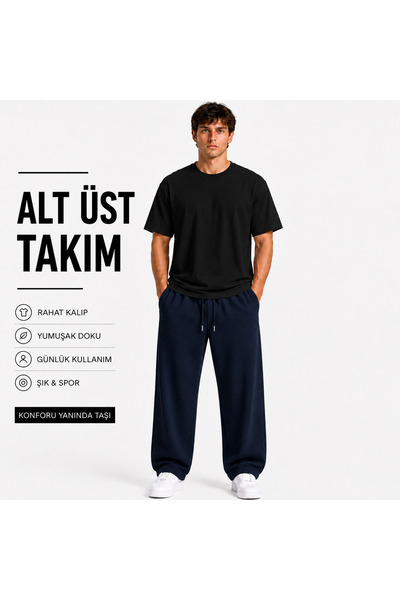 JULİA MODA طقم بنطلون رياضي وسترة للرجال مصنوع من قماش خفيف الوزن وقابل للتنفس