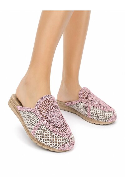 PAPUCUMUN DÜNYASI Women's Straw Knit Daily Travel Slippers Lightweight Comfor...
