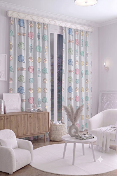 EFSANE PET ستارة خلفية لغرفة الأطفال الرضع مقاس 100 × 250 سم، ستارة غرفة أطفا...