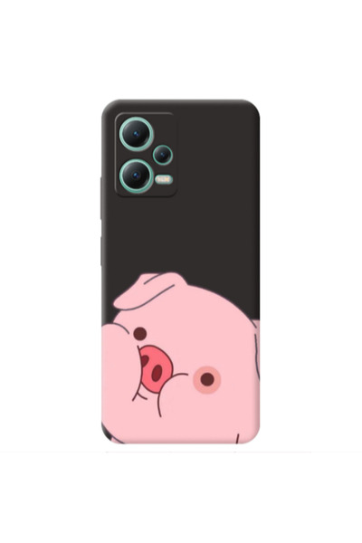 Other Xiaomi Redmi Note 12 Pro 5G Piggy 2 Black Colored Silicone TPU Θήκη
