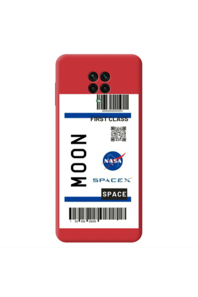 Other Xiaomi Redmi Note 9 Pro Moon spacex Red Colored Silicone TPU Θήκη