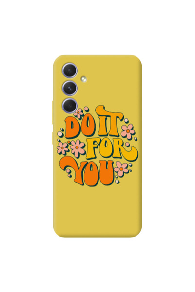 Other Samsung A56 Do it For You Yellow Colored Silicone TPU Θήκη