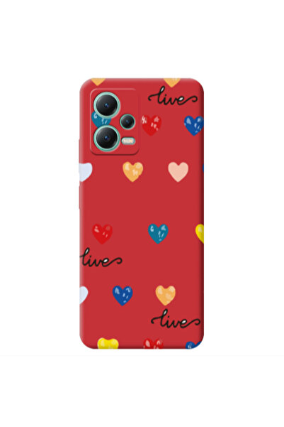 Other Xiaomi Redmi Note 12 Pro 5G Heart Lives Red Colored Silicone TPU Θήκη