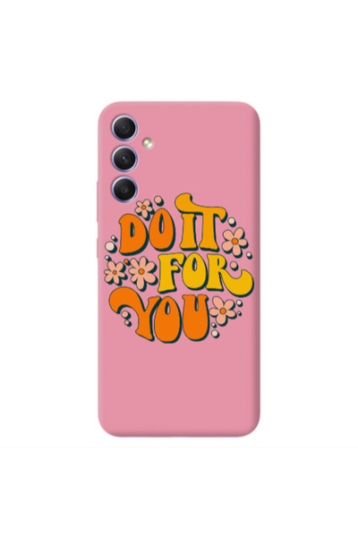 Other Samsung A34 Do it For You Pink Colored Silicone TPU Θήκη
