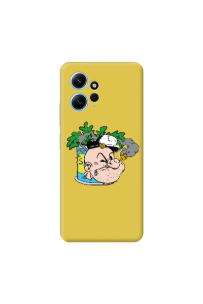 Other Xiaomi Redmi Note 12 4G Popeye Yellow Colored Silicone TPU Θήκη