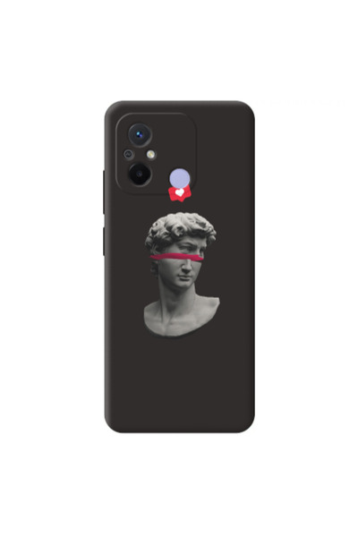 Other Xiaomi Redmi 12C Half statue Black Colored Silicone TPU Θήκη