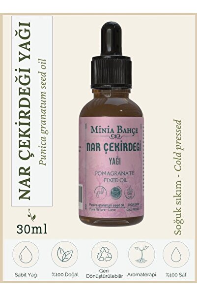 minia bahçe Pomegranate Seed Oil, 100% Pure and Natural - 30ml