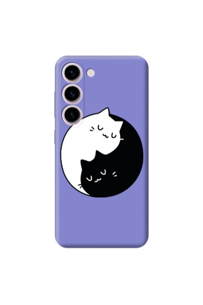 Other Samsung S23 Plus Bundle of love Purple Colored Silicone TPU Θήκη