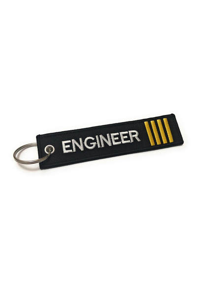 OEM Κεντητό - μπρελόκ κλειδιών ENGINEER - Μαύρο AL